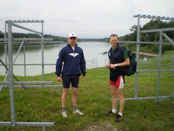 Die beiden Teilnehmer Rudi und Herbert vor dem Start