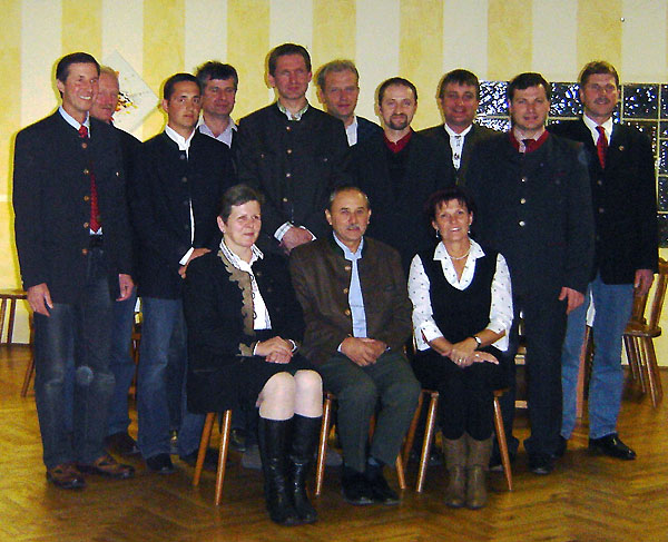 Der Vorstand des Bauernbund Strengberg mit Landtagsabgeordnetem Hofmacher und Bürgermeister Vösenhuber
