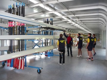 Schulruder-Training im Regattazentrum Ottensheim